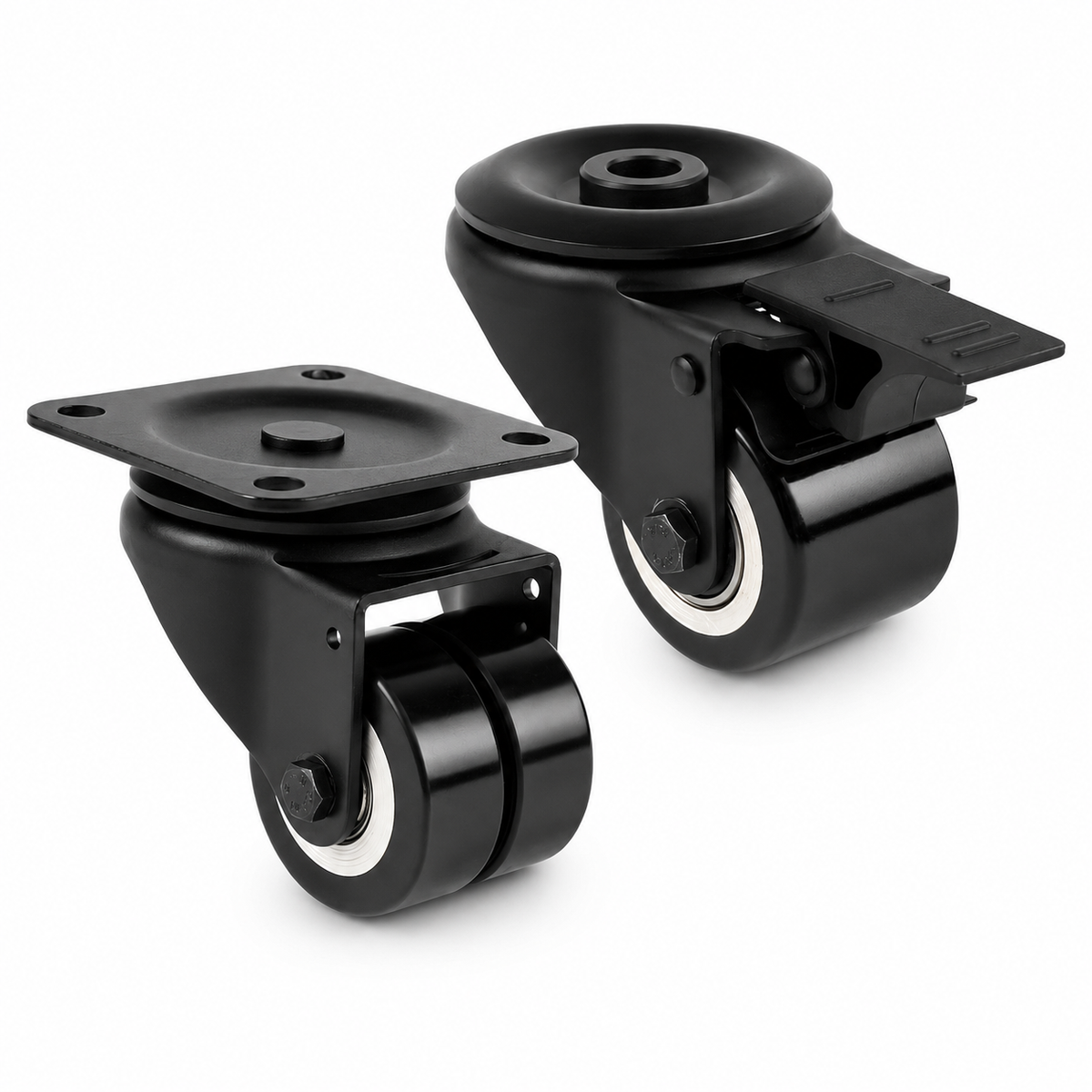 Mini-ruote per carichi pesanti nere 50 mm