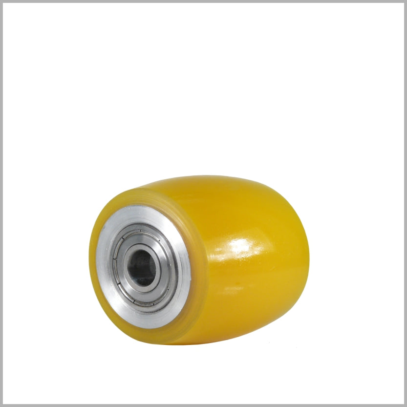 50 × 40 mm Schwerlast-Polyurethan-Rad mit Alu-Vollkern – 150 kg, Kugellager, flach & ballig