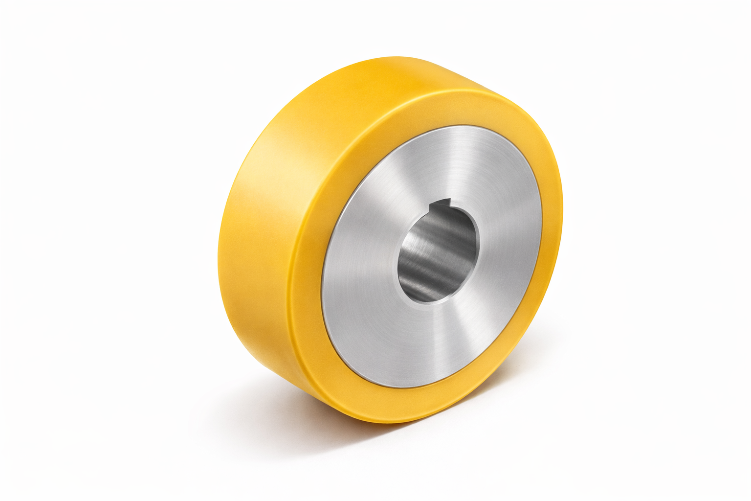 Antriebsrad 100x40 mm mit Polyurethan-Lauffläche und Aluminium-Felge Bohrung 15 mm