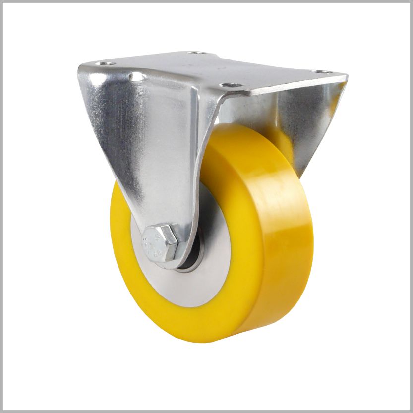 100 mm Bockrolle, Polyurethan-Rad, ballig & flach - B-TS/690KBA/100/40