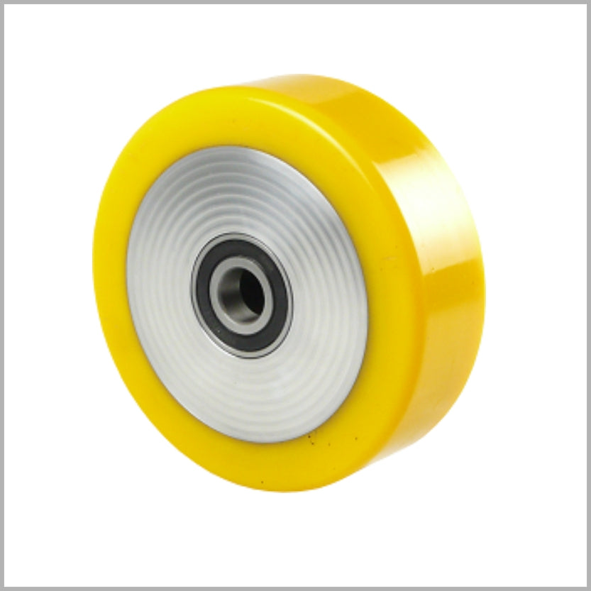 250 × 50 mm Schwerlast-Polyurethan-Rad mit Alu-Vollkern – 1250 kg, Kugellager