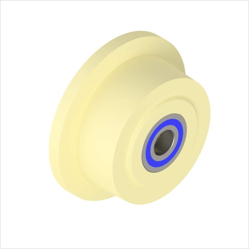 Spurkranzrad | 200 x 53 mm | Polyamid 6G | schmale Form | Lauffläche 3°