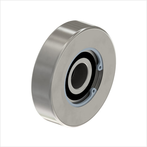Führungsrolle 45×20 mm Edelstahl 1.4301 Kugellager 150 kg Bohrung Ø12 mm