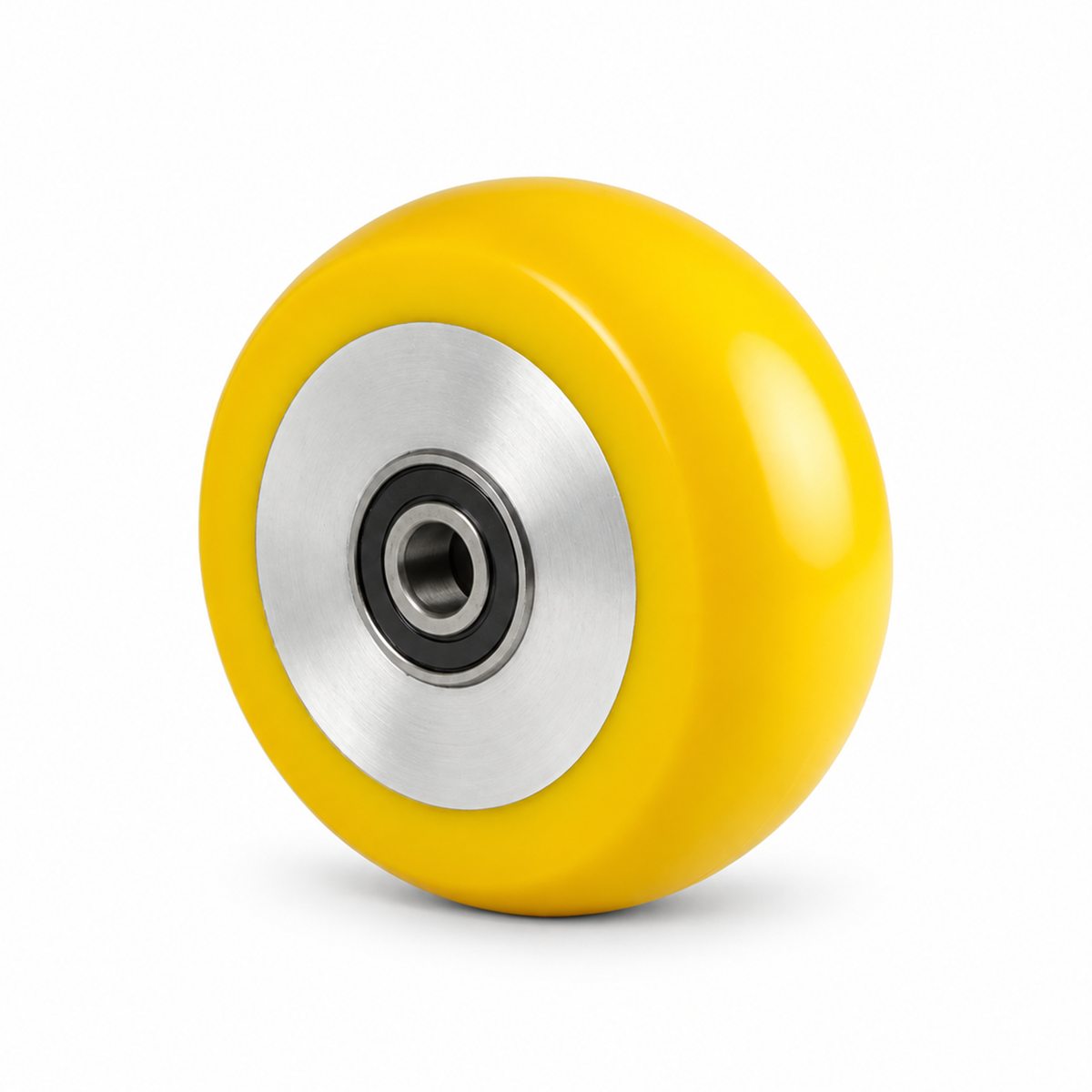 100 × 40 mm Polyurethan-Rad mit Alu-Vollkern, ballig – Serie 690