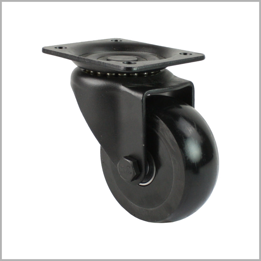 80 mm Schwarze Lenkrolle mit PU-Rad