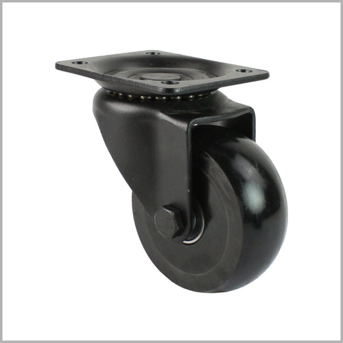80 mm Schwarze Lenkrolle mit PU-Rad