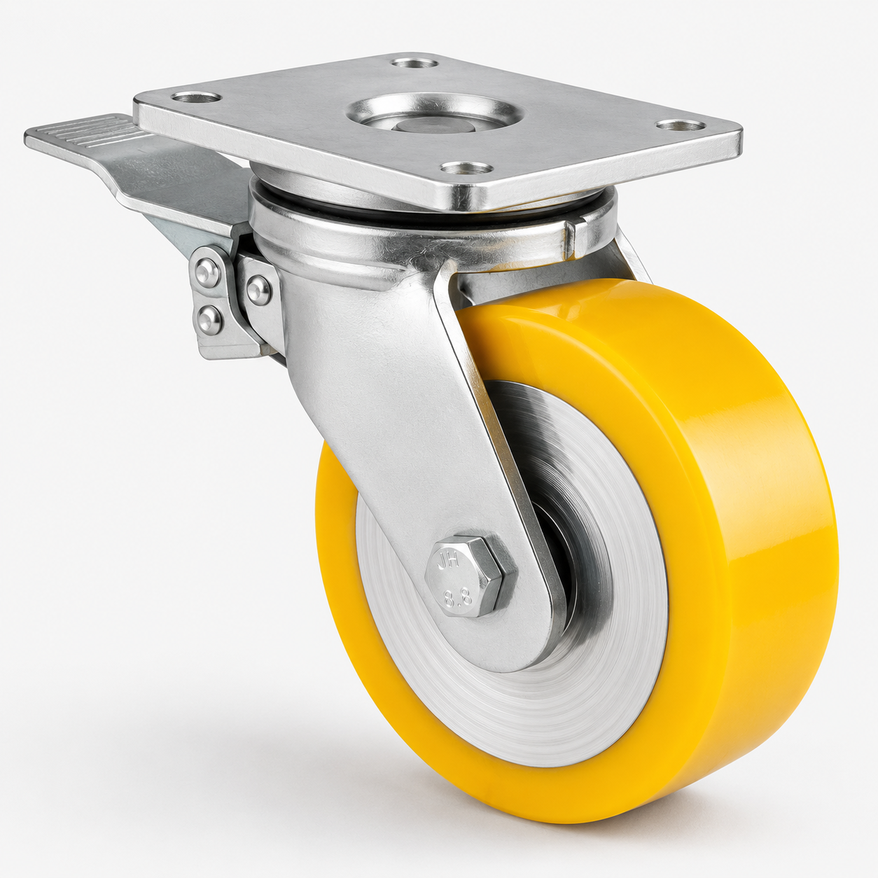 Schwerlast-Lenkrolle mit Feststeller Ø 250 mm – Polyurethan PU – 1250 kg – LTB-MG/690KFL/250/50